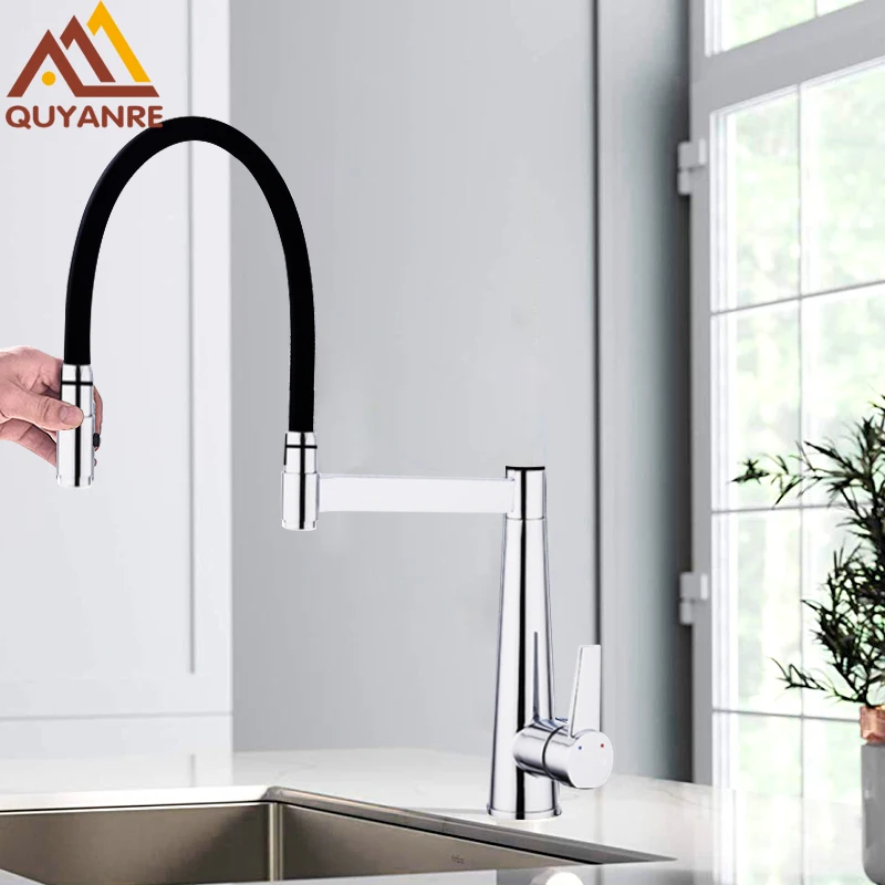Innovate Pull Out Kitchen Faucet Black Chrome Flexible Rubber Kitchen Tap Dual Spouts 360 Rotation H/C Kitchen Crane Mixer Tap
Innovate Pull Out Kitchen Faucet Black Chrome Flexible Rubber Kitchen Tap Dual Spouts 360 Rotation H/C Kitchen Crane Mixer Tap