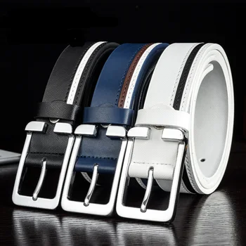 Fashion Luxury Brand Men New Designer Real Leather Cowskin Waist Belt Casual Pin Metal Buckle Belt Waistbands Strap Belt
Fashion Luxury Brand Men New Designer Real Leather Cowskin Waist Belt Casual Pin Metal Buckle Belt Waistbands Strap Belt