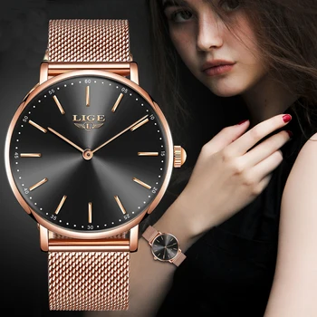 2019 LIGE New Rose Gold Women Watch Business Quartz Watch Ladies Top Brand Luxury Female Wrist Watch Girl Clock Relogio Feminin 
2019 LIGE New Rose Gold Women Watch Business Quartz Watch Ladies Top Brand Luxury Female Wrist Watch Girl Clock Relogio Feminin