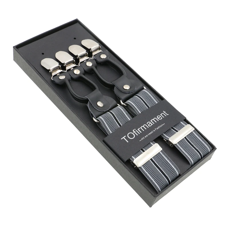 Men's Real Leather 6Clips Braces Men Adjustable Suspenders Commercial Western Style Trousers Strap Dad Gift Box
Men's Real Leather 6Clips Braces Men Adjustable Suspenders Commercial Western Style Trousers Strap Dad Gift Box