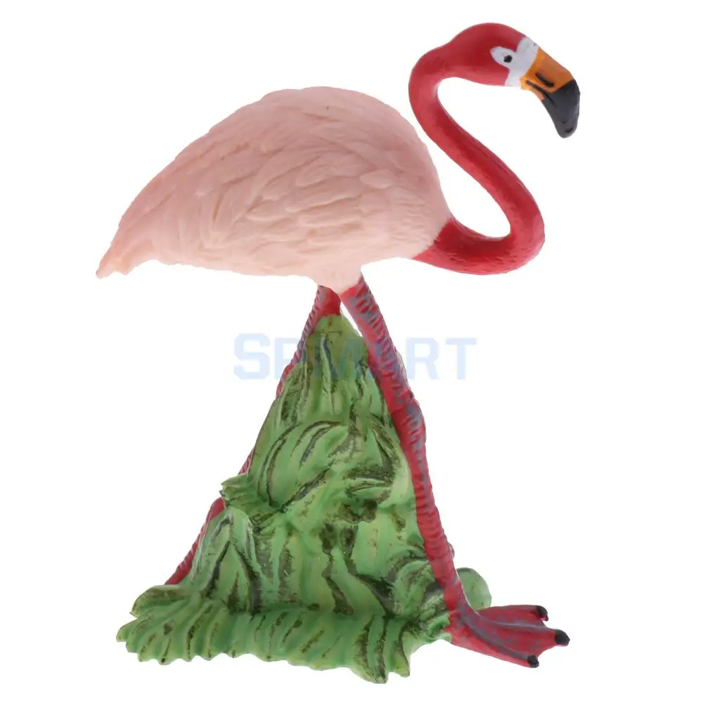 2pcs Realistic Wildlife Animal Flamingo Model Figurine Nature Educational Toy Home Decoration Xmas Gifts