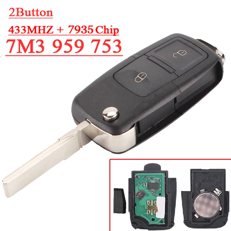 Free shipping (1pcs )3 button Flip remote key 7M3 959 753 with 433MHZ for vw (7M3959753)
Free shipping (1pcs )3 button Flip remote key 7M3 959 753 with 433MHZ for vw (7M3959753)