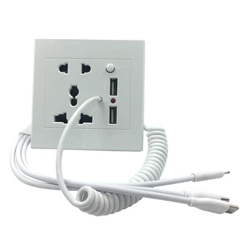 Upgraded Version Multi-function Dual USB Wall Socket Charger with Data Cable AC DC Power Adapter Port Outlet Panel Receptacle
Upgraded Version Multi-function Dual USB Wall Socket Charger with Data Cable AC DC Power Adapter Port Outlet Panel Receptacle