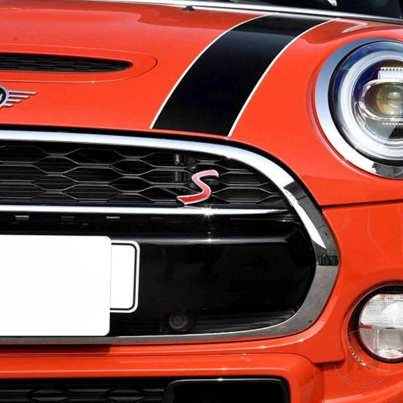 Red Rice English Dog Heinmo Car Front Grille Emblem Badge Metal Decal Stickers para Mini Cooper Interior F//R Series Universal