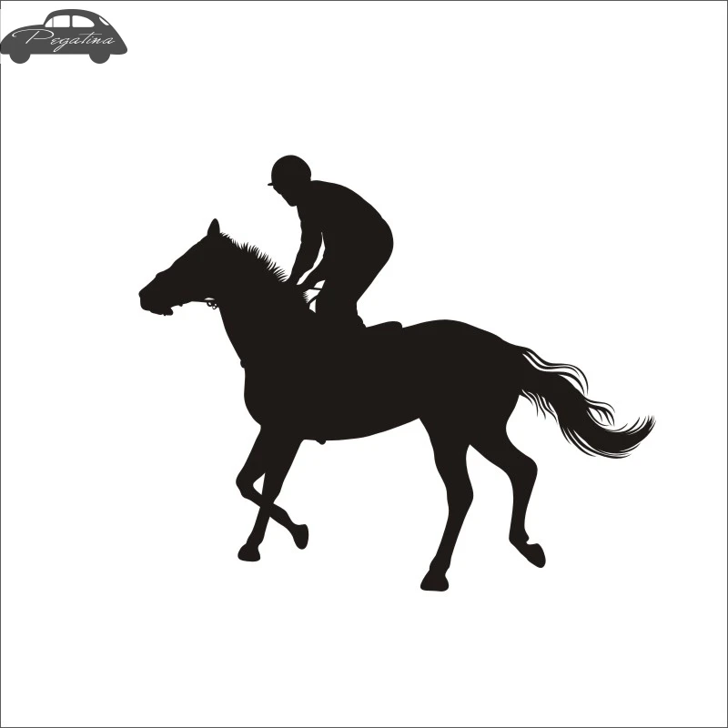 Horse Riding Racing Decal Car Cowboy Sticker Horserace Poster Vinyl Wall Decals Pegatina Decor Mural Sticker