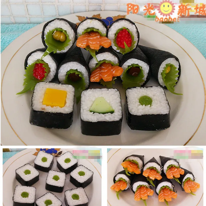 Creative novelty Artificial sushi model bundle 11 salmon shrimp summiteer decoration
Creative novelty Artificial sushi model bundle 11 salmon shrimp summiteer decoration