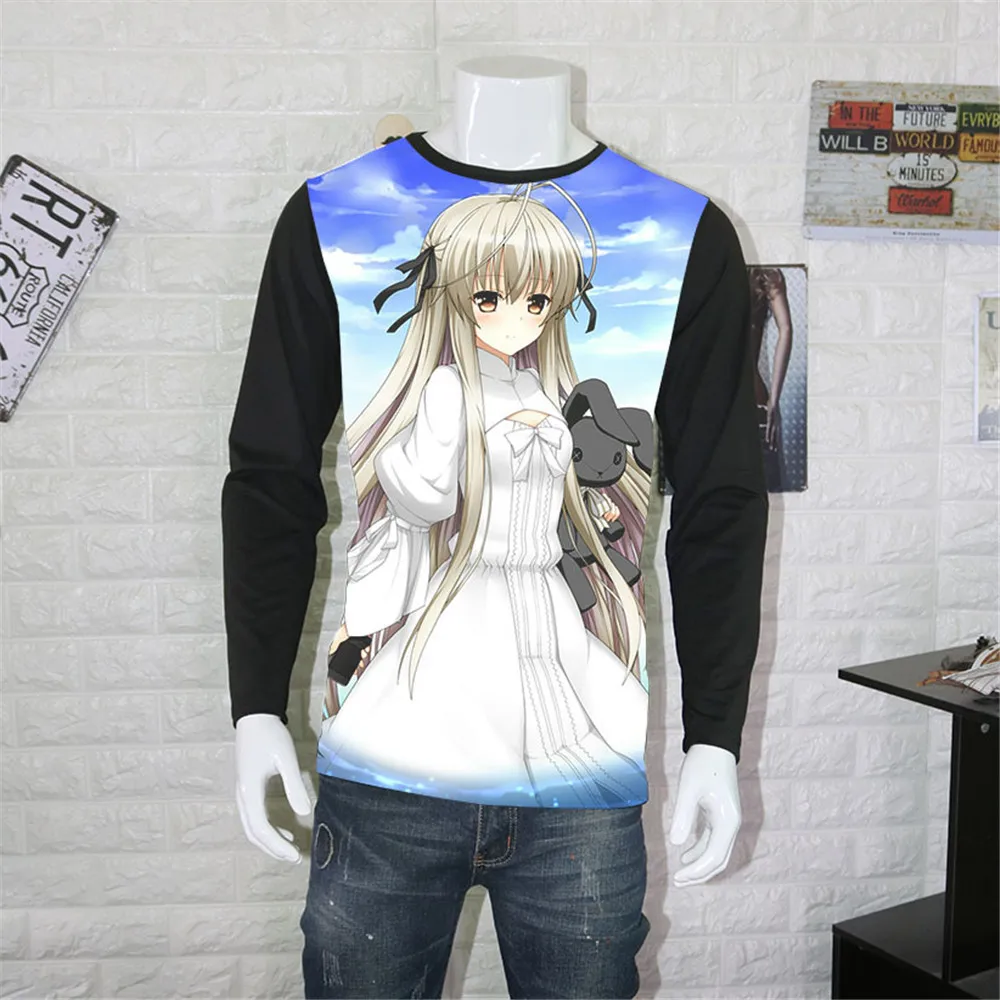 Женская футболка Yosuga no Sora Kasugano летняя с длинным рукавом топы унисекс подарок на