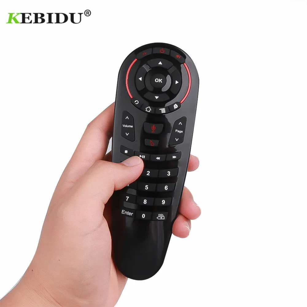 KEBIDU G30 Voice Remote Control with Microphone IR Learning 2.4G Wireless Mini Keyboard Air Mouse for Android TV Box 8.1/X96/H96
KEBIDU G30 Voice Remote Control with Microphone IR Learning 2.4G Wireless Mini Keyboard Air Mouse for Android TV Box 8.1/X96/H96