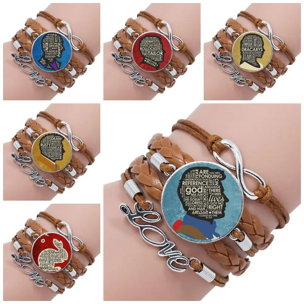 Supernatural Maxi Glass Jewelry With Glass Cabochon Multilayer Black/Brown Leather Bracelet Bangle For Women Girls Handmade
Supernatural Maxi Glass Jewelry With Glass Cabochon Multilayer Black/Brown Leather Bracelet Bangle For Women Girls Handmade