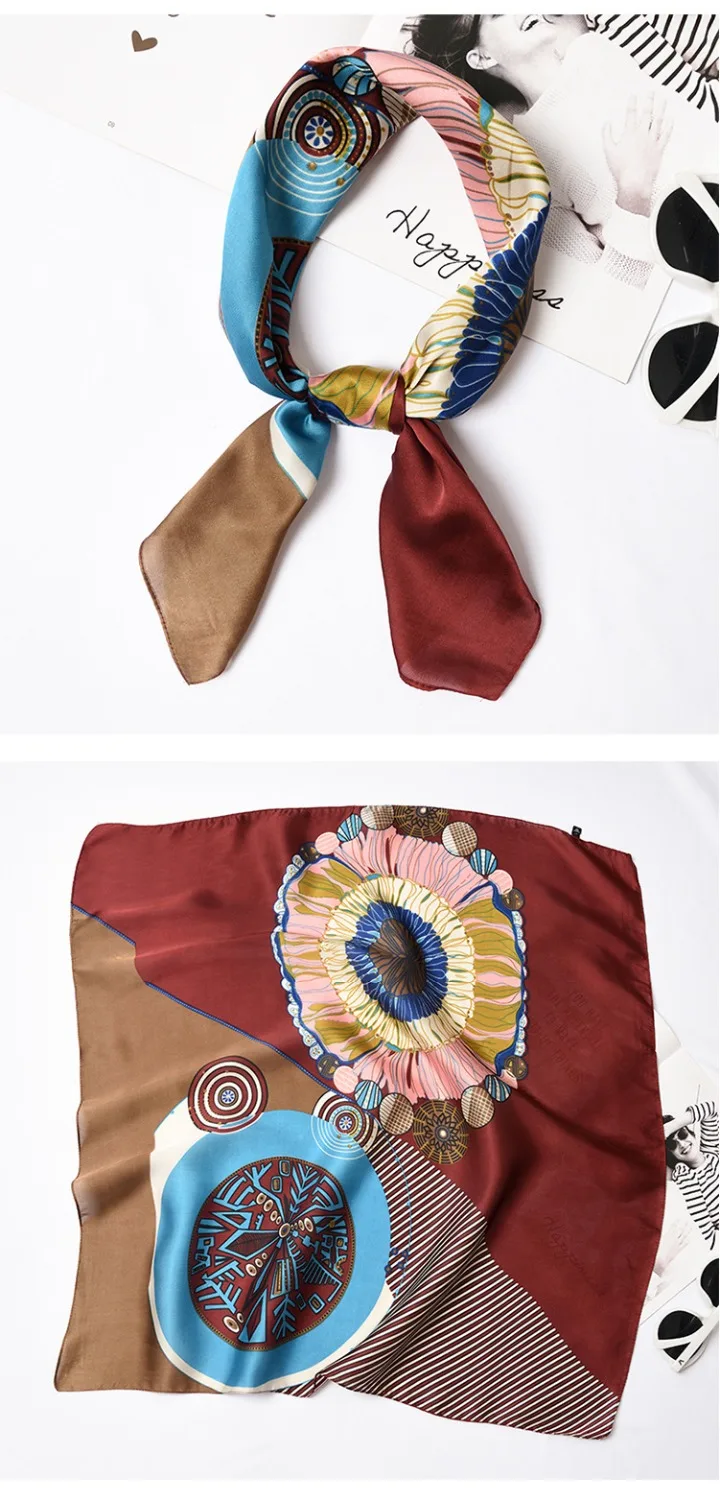 Yishine 70*70 CM Women Multifunction Polyester Silk Scarf Blooming Flowers Printed Satin Small Square Wraps Scarves Shawl
Yishine 70*70 CM Women Multifunction Polyester Silk Scarf Blooming Flowers Printed Satin Small Square Wraps Scarves Shawl