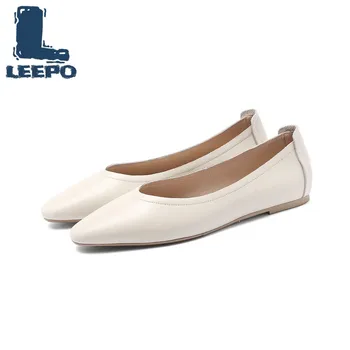 Flat Shoes Women Made of Genuine Leather Flats Ladies Solid Pointed Toe Off White Woman Comfort Ballet Goddess Single Shoe
Flat Shoes Women Made of Genuine Leather Flats Ladies Solid Pointed Toe Off White Woman Comfort Ballet Goddess Single Shoe
