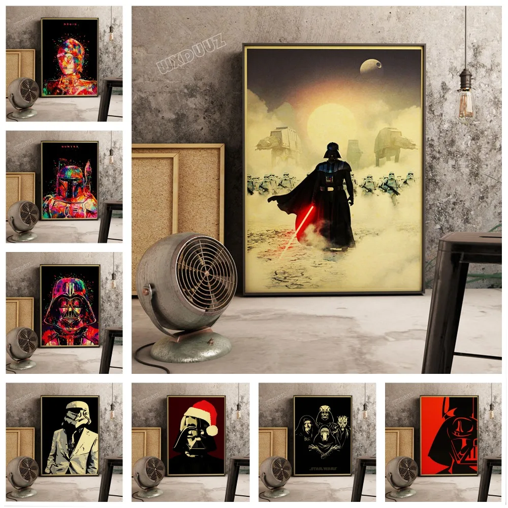 Star Wars Darth Vader and Soldier Retro Poster Classic Movie Painting Unique Star Wars Collection canvas painting E250
Star Wars Darth Vader and Soldier Retro Poster Classic Movie Painting Unique Star Wars Collection canvas painting E250