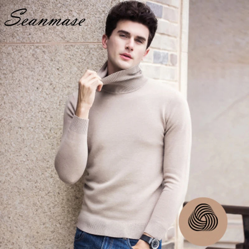 100% Pure Merino Wool Sweaters Men Pullovers Warm Thick Turtleneck Men Clothing Soft 2019 Fashion Winter knitted Sweater ZZ125
100% Pure Merino Wool Sweaters Men Pullovers Warm Thick Turtleneck Men Clothing Soft 2019 Fashion Winter knitted Sweater ZZ125