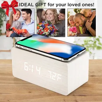 2019 hot Modern Wooden Wood Digital LED Desk Alarm Clock Thermometer Qi Wireless Charger Home Office reloj despertador #1
2019 hot Modern Wooden Wood Digital LED Desk Alarm Clock Thermometer Qi Wireless Charger Home Office reloj despertador #1