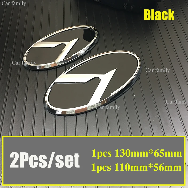 Black 2Pcs Front Head Hood Emblem 130mm 65mm Rear Trunk Boot Badge Covers 110MM 56MM Auto Decoration Steering Wheel Decal Label 
Black 2Pcs Front Head Hood Emblem 130mm 65mm Rear Trunk Boot Badge Covers 110MM 56MM Auto Decoration Steering Wheel Decal Label