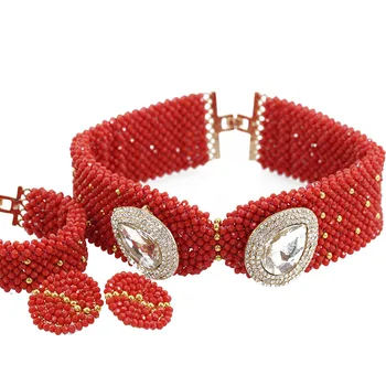 Red African Jewelry Beads Necklace Set Wedding Bead Women Jewelry Set Free Shipping PJW111
Red African Jewelry Beads Necklace Set Wedding Bead Women Jewelry Set Free Shipping PJW111