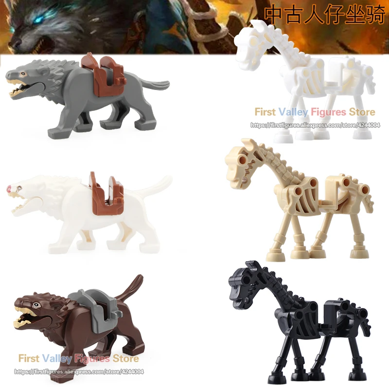 The Lord of the Rings Medieval Knights Single Legoed Wolf Horse Wargs Battle Steed Building Blocks Bricks Children Toys RZ200
The Lord of the Rings Medieval Knights Single Legoed Wolf Horse Wargs Battle Steed Building Blocks Bricks Children Toys RZ200