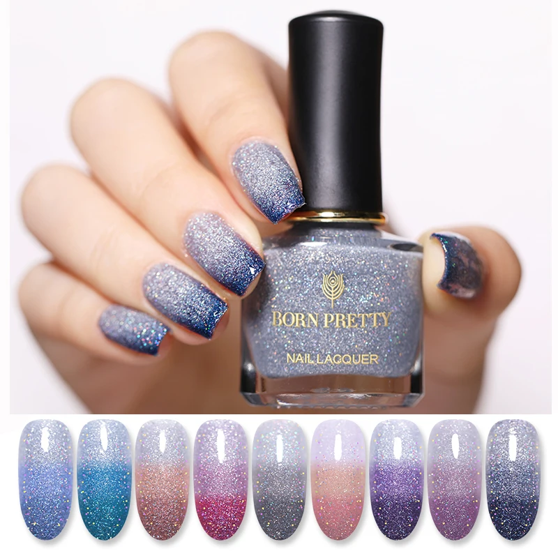 BORN PRETTY 6ml 3 Layers Thermal Glitter Nail Polish Laser Temperature Color Changing Holographic Shimmer Nail Art Varnish 
BORN PRETTY 6ml 3 Layers Thermal Glitter Nail Polish Laser Temperature Color Changing Holographic Shimmer Nail Art Varnish