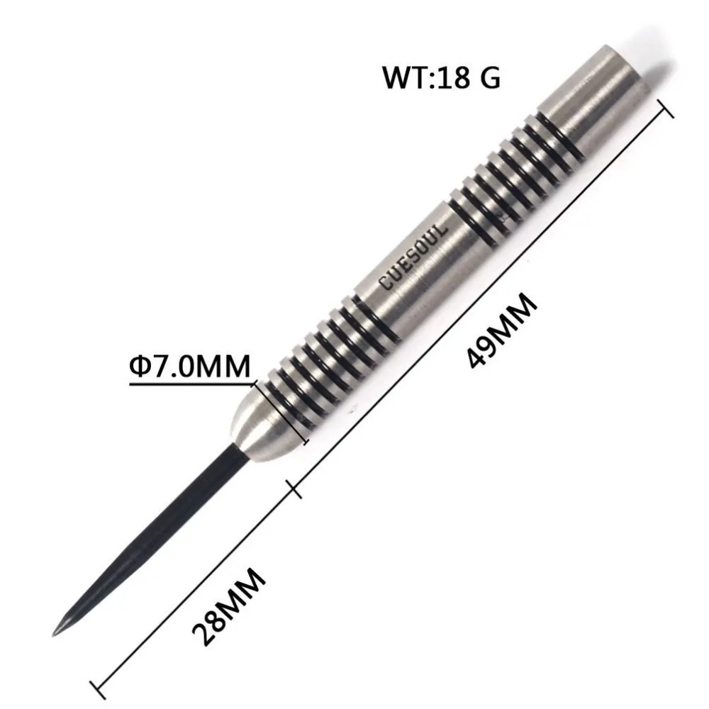 CUESOUL 18 Gram 90% Tungsten Steel Darts Barrels with Diameters 7mm