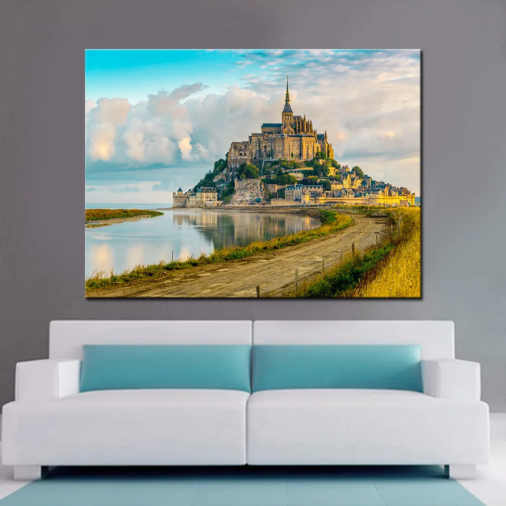 Canvas HD Print Pictures Living Room Wall Art 1 Piece/Pcs Seaside Castle Landscape Painting Home Decor Building Poster Framework
Canvas HD Print Pictures Living Room Wall Art 1 Piece/Pcs Seaside Castle Landscape Painting Home Decor Building Poster Framework