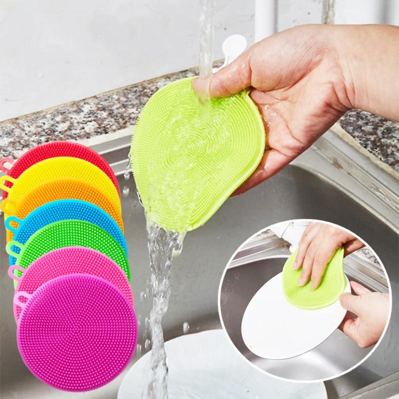 Mini Silicone Dish Bowl Cleaning Brush Scouring Pads Multifunctional Pot Pan Cleaner Brushes Kitchen Vegetable Cleaning Tool
Mini Silicone Dish Bowl Cleaning Brush Scouring Pads Multifunctional Pot Pan Cleaner Brushes Kitchen Vegetable Cleaning Tool
