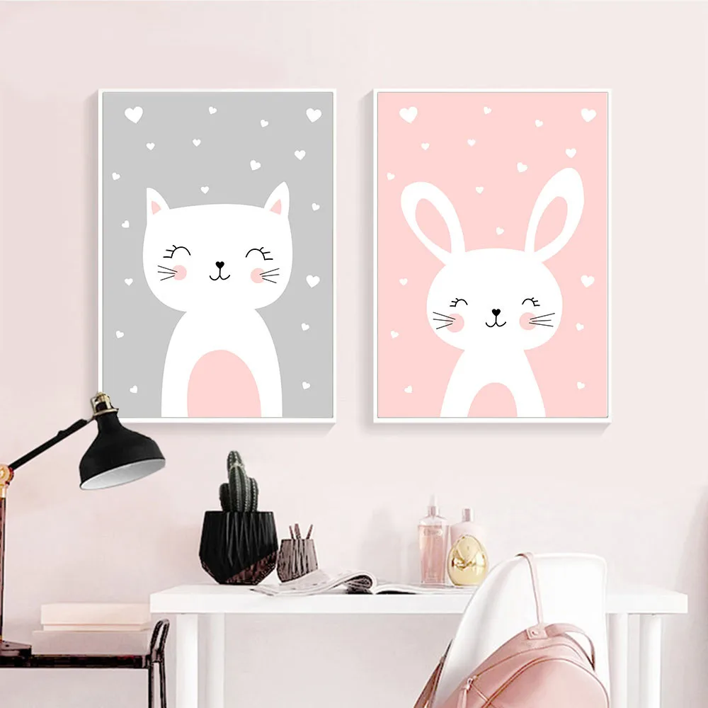 Cartoon Rabbit Cat Wall Art Canvas Painting Nursery Posters And Prints Nordic Poster Wall Pictures Kids Room Baby Room Unframed
Cartoon Rabbit Cat Wall Art Canvas Painting Nursery Posters And Prints Nordic Poster Wall Pictures Kids Room Baby Room Unframed