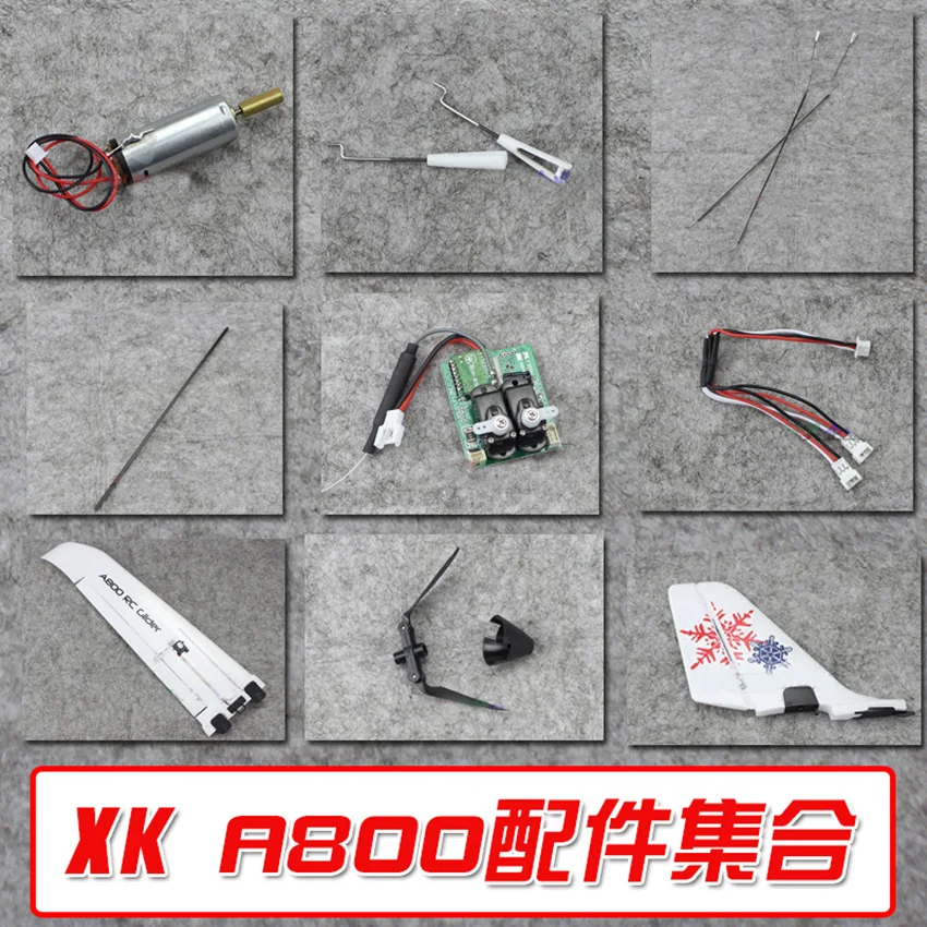 WLtoys XK A800 2.4G RC Airplane spare parts motor propellers blades wing tail group Receiver remote controller servo
WLtoys XK A800 2.4G RC Airplane spare parts motor propellers blades wing tail group Receiver remote controller servo