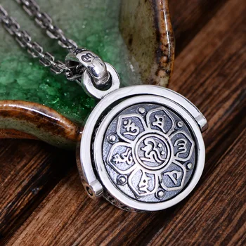 BOCAIS925 pure silver jewelry Thai silver restoring ancient ways is the man that can rotate six words pendant round card
BOCAIS925 pure silver jewelry Thai silver restoring ancient ways is the man that can rotate six words pendant round card