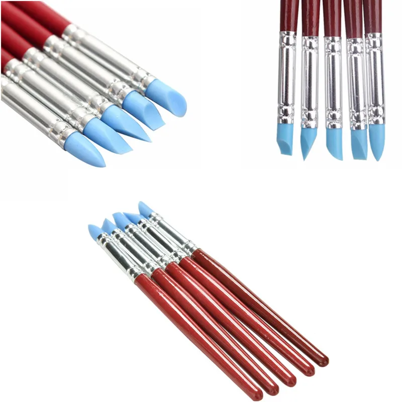 5PCs Silicone Fondant Shaping Pen Brush Art Craft Clay Pottery Tools Modeling Sculpture Sculpting Carver Carving Tools Pen
5PCs Silicone Fondant Shaping Pen Brush Art Craft Clay Pottery Tools Modeling Sculpture Sculpting Carver Carving Tools Pen