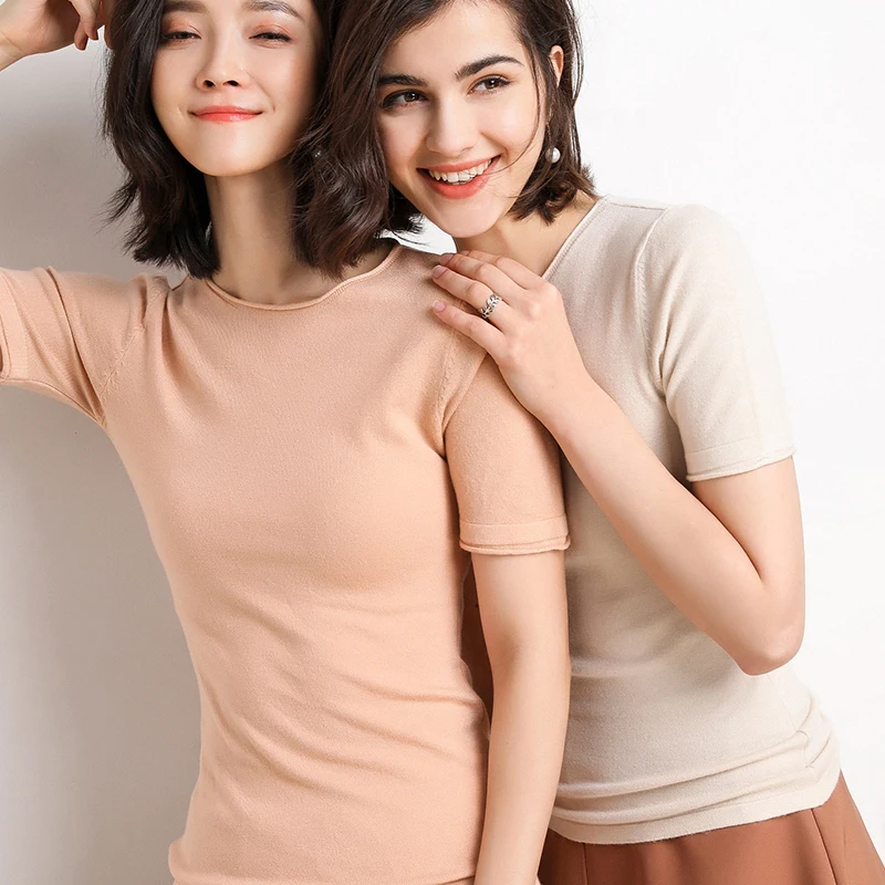Soft Round neck Sweaters and Pullovers for Women Cashmere Crimping Short Sleeve Spring Autumn Blouse Tops Female Brand Jumper
Soft Round neck Sweaters and Pullovers for Women Cashmere Crimping Short Sleeve Spring Autumn Blouse Tops Female Brand Jumper