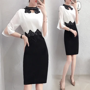 Autumn New Thin Women Dress Temperament Celebrity Bodycon Dress Lace Patchwork Vestido De Festa Brief Fashion Dress Elegant
Autumn New Thin Women Dress Temperament Celebrity Bodycon Dress Lace Patchwork Vestido De Festa Brief Fashion Dress Elegant