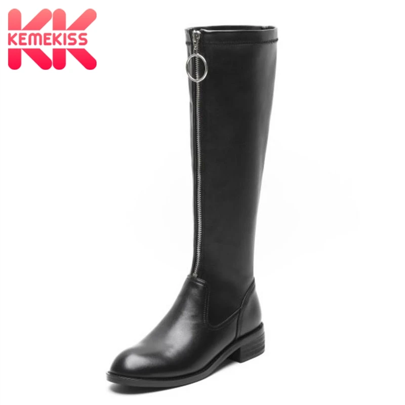 KemeKiss Women Flats Boots Genuine Leather Winter Woman Shoes Zipper Knee High Boots Fashion Simple Ladies Shoes Size 33-40
KemeKiss Women Flats Boots Genuine Leather Winter Woman Shoes Zipper Knee High Boots Fashion Simple Ladies Shoes Size 33-40
