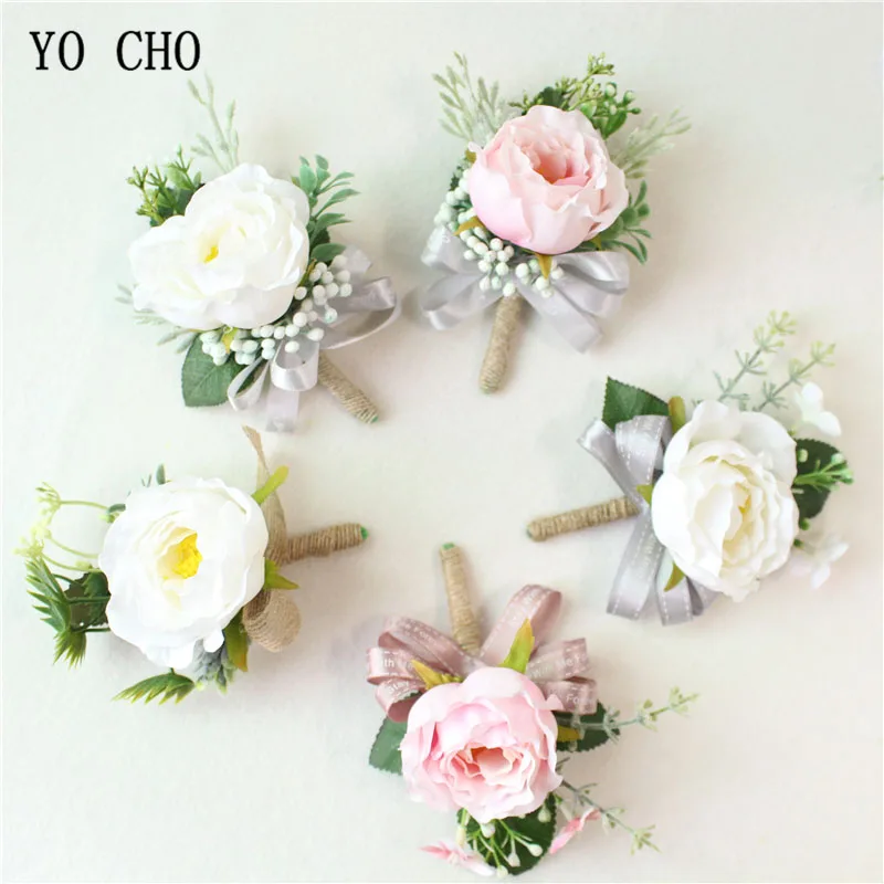 YO CHO Wedding Rose Boutonniere Bride Wrist Corsage White Pink Flower Bridegroom Wedding Meeting Party Unique Personal Adornment
YO CHO Wedding Rose Boutonniere Bride Wrist Corsage White Pink Flower Bridegroom Wedding Meeting Party Unique Personal Adornment