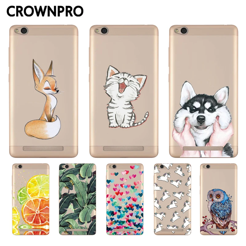 CROWNPRO Мягкий силиконовый чехол для Xiaomi Redmi 3 с красочным принтом задняя крышка из