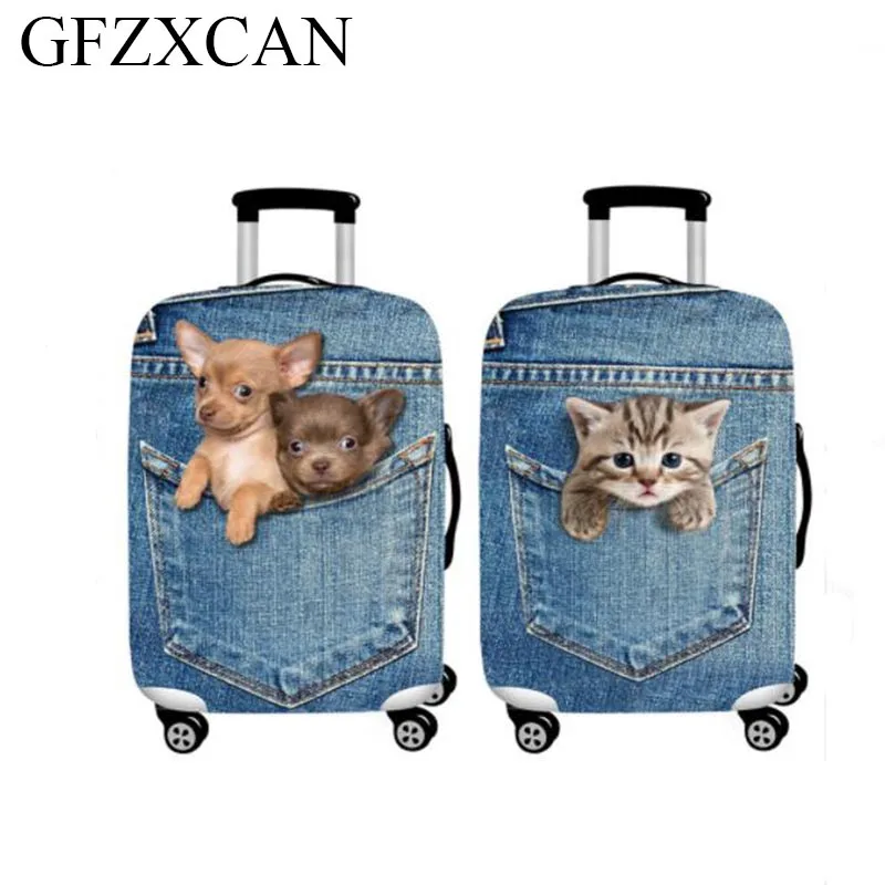 Cute animal 3D pattern suitcase protection cover 18-32 inch stretch denim printing luggage dust cover
Cute animal 3D pattern suitcase protection cover 18-32 inch stretch denim printing luggage dust cover