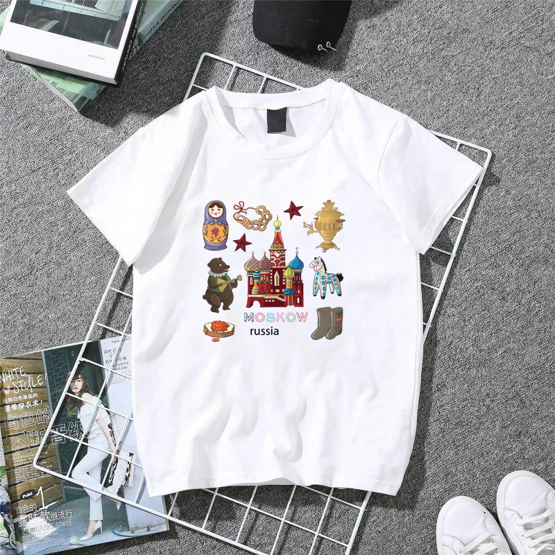 Vogue T-Shirt Lady Moscow Russia Classic T Shirt Women 100% Cotton Summer Casual Tops Symbol of Russia White Shirt Girl
Vogue T-Shirt Lady Moscow Russia Classic T Shirt Women 100% Cotton Summer Casual Tops Symbol of Russia White Shirt Girl