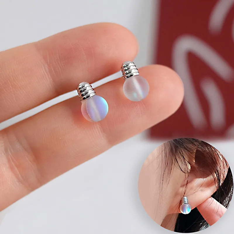 JUNXIN 925 Sterling Silver Moonstone Earrings For Women Men Minimalist Small Round Light Bulb Stud Earrings Wedding Earrings
JUNXIN 925 Sterling Silver Moonstone Earrings For Women Men Minimalist Small Round Light Bulb Stud Earrings Wedding Earrings