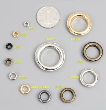 100 sets inner size 3-20mm brass side pressing round eyelets sliver/bronze/black/gold for Shoe Belt Cap Bag Clothes Accessories
100 sets inner size 3-20mm brass side pressing round eyelets sliver/bronze/black/gold for Shoe Belt Cap Bag Clothes Accessories