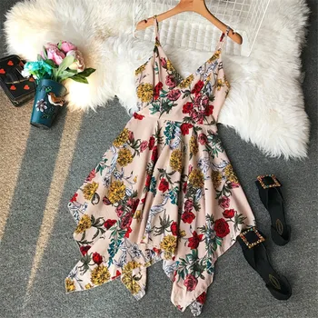 Boho 2019 V Neck Sexy Summer Floral Print Irregular Spaghetti Strap Midi Dress Women Casual Asymmetrical Bohemian Beach
Boho 2019 V Neck Sexy Summer Floral Print Irregular Spaghetti Strap Midi Dress Women Casual Asymmetrical Bohemian Beach