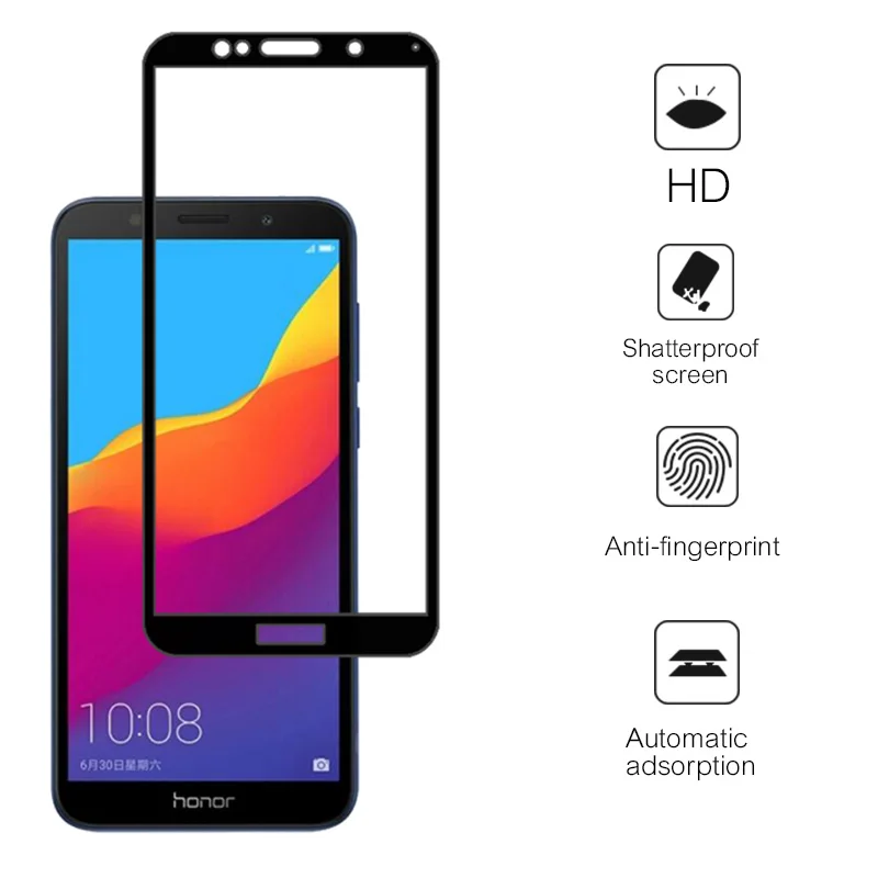 

9H Full Coverage Tempered Glass For Huawei Honor 7A Pro AUM-AL29 7A 5.45" For Honor 7C AUM-L41 5.7" 7C Pro Screen Protector Sklo