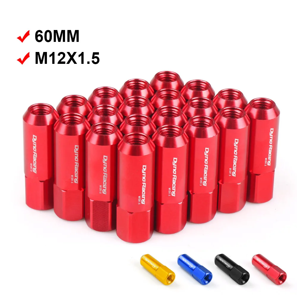 20PCS M12 X 1.5 Wheel Lug Nuts 60mm Aluminum Racing Lock Lug Wheel Nuts Screw TT100442 
20PCS M12 X 1.5 Wheel Lug Nuts 60mm Aluminum Racing Lock Lug Wheel Nuts Screw TT100442