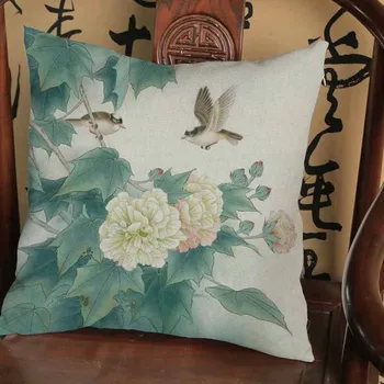Chinese Style Famous Vintage Ink Painting Flower Bird Cushion Throw Pillows Cotton Linen Home Decoration Sofa Chair Pillowcase
Chinese Style Famous Vintage Ink Painting Flower Bird Cushion Throw Pillows Cotton Linen Home Decoration Sofa Chair Pillowcase