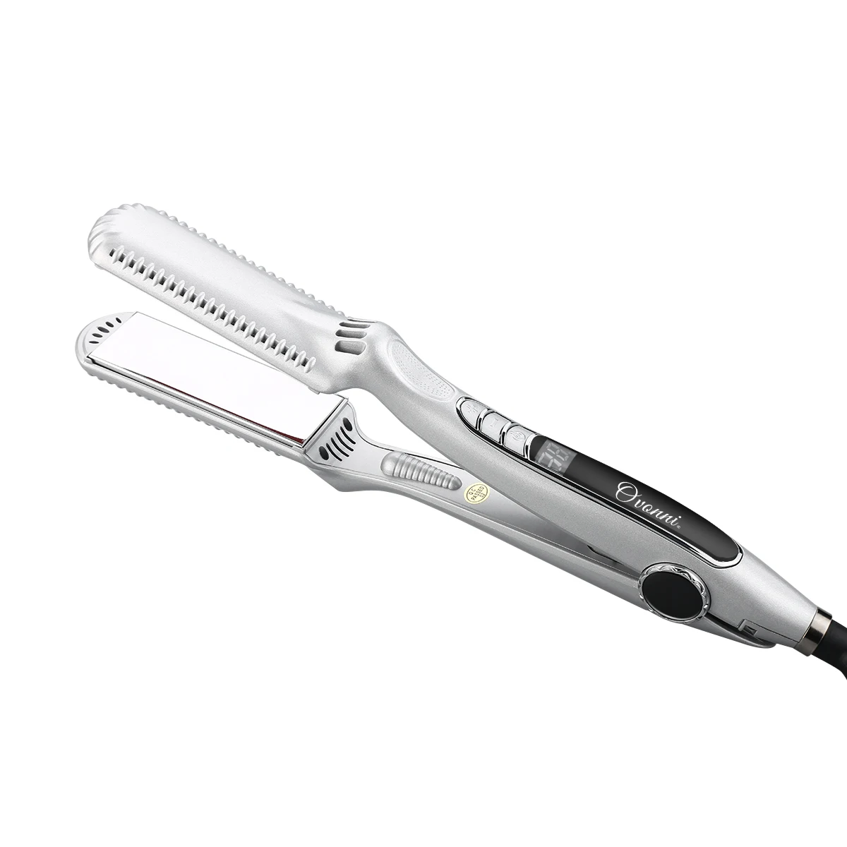 Ovonni Anti-Static Infrared Flat Iron Hair Straightener With Ceramic & Chrome Coated Plates, LED Digital Display Dual Voltage
Ovonni Anti-Static Infrared Flat Iron Hair Straightener With Ceramic & Chrome Coated Plates, LED Digital Display Dual Voltage