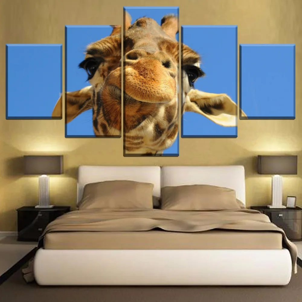 Wall Art Painting Canvas Print Modular Picture Home Decor Children Room Framework 5 Pieces Animal Lovely Giraffe Head Poster
Wall Art Painting Canvas Print Modular Picture Home Decor Children Room Framework 5 Pieces Animal Lovely Giraffe Head Poster
