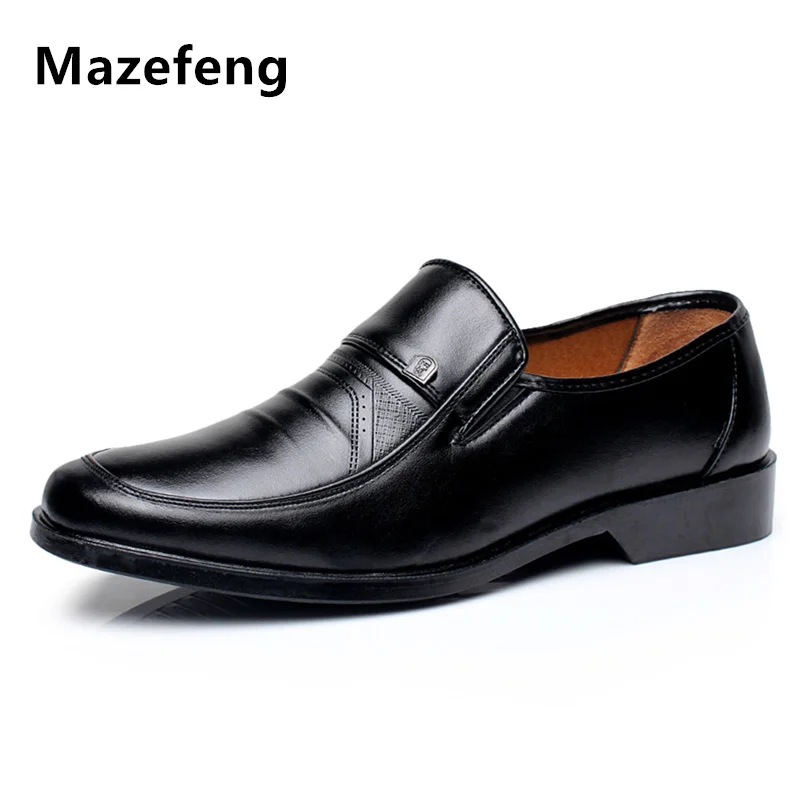 Mazefeng 2018 Spring Male Business Shoes Breathable Square Toe Men Dress Shoes Wear-resisting Men Leather Shoes Black Solid
Mazefeng 2018 Spring Male Business Shoes Breathable Square Toe Men Dress Shoes Wear-resisting Men Leather Shoes Black Solid