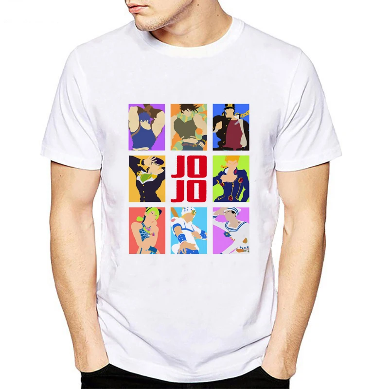 Fashion T Shirt Men Manga Anime T-shirt Cool Novelty Funny Style Men JoJo Bizarre Adventure Printed hipster tops Harajuku tee
Fashion T Shirt Men Manga Anime T-shirt Cool Novelty Funny Style Men JoJo Bizarre Adventure Printed hipster tops Harajuku tee