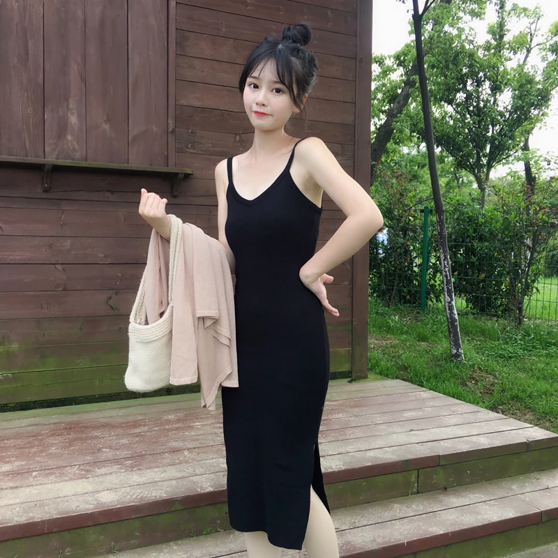 Sexy Women Maxi Dress Sleeveless Sling Long Dresses Knit Vest V-neck Dress Sundress Female Summer
Sexy Women Maxi Dress Sleeveless Sling Long Dresses Knit Vest V-neck Dress Sundress Female Summer