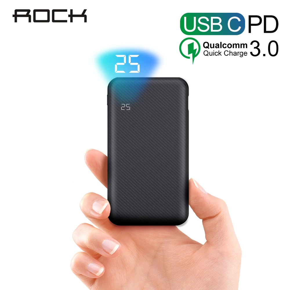ROCK PD QC3.0 PowerBank 10000mAh Poverbank USB Type C Fast Charger External Battery Pack quick charge for iphone Huawei xiaomi
ROCK PD QC3.0 PowerBank 10000mAh Poverbank USB Type C Fast Charger External Battery Pack quick charge for iphone Huawei xiaomi