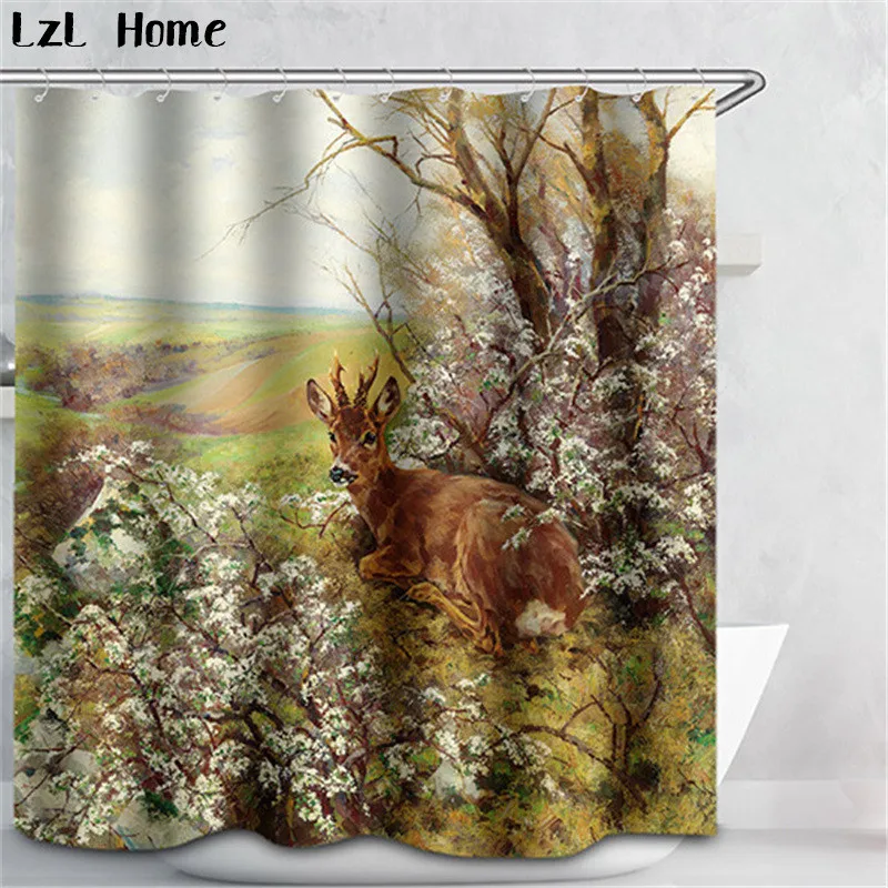 New Polyester Shower Curtain Giraffe Waterproof Home Bathroom Curtains animal Deer Scenery 3d Waterproof Bath Curtain with Hook
New Polyester Shower Curtain Giraffe Waterproof Home Bathroom Curtains animal Deer Scenery 3d Waterproof Bath Curtain with Hook