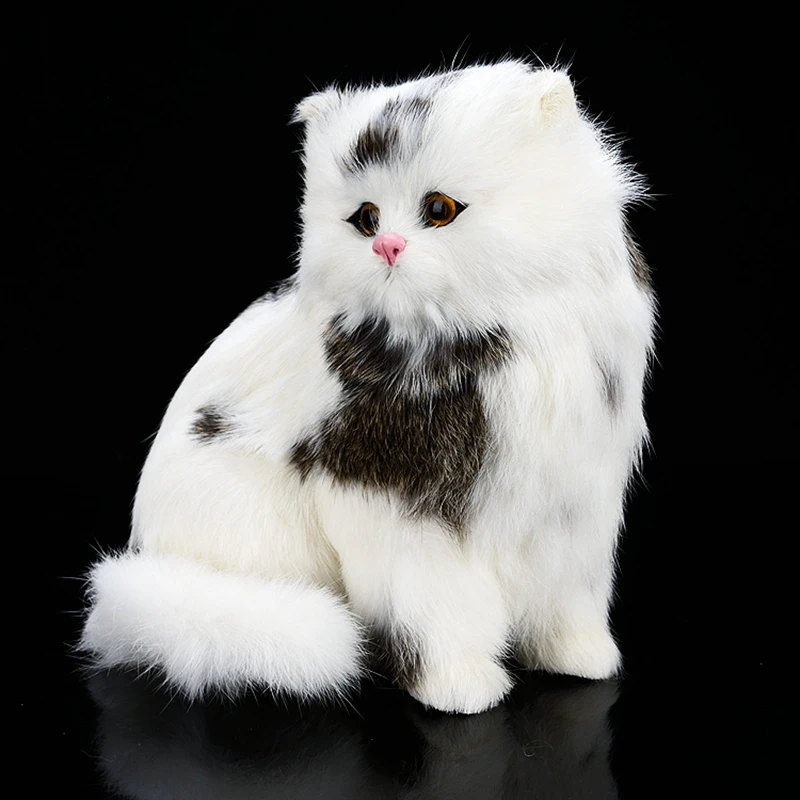 simulation cat mini persian cat model plush toys home accessories deco for children girlfriends birthday gifts 16x12x18cm DY80045 (3)